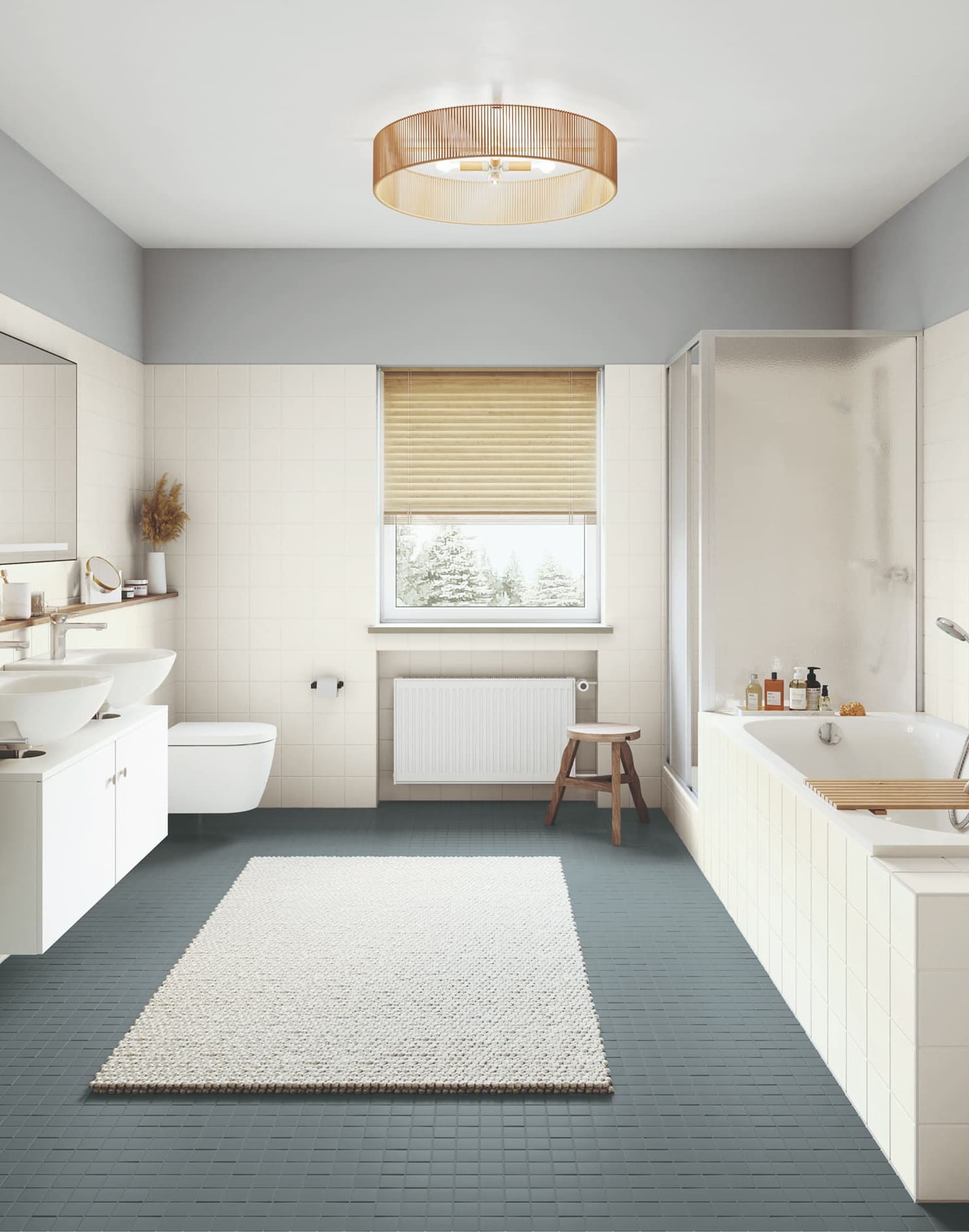 Intérieur moderne avec zones sélectionnables